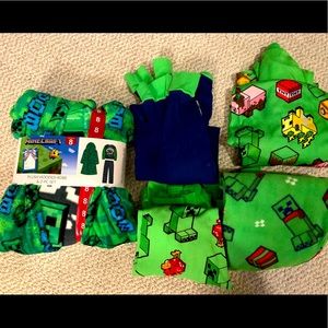 Minecraft Pajamas (lot of 5) size 8 Brand New